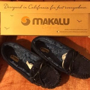 Makalu Moccasin Navy Glitter